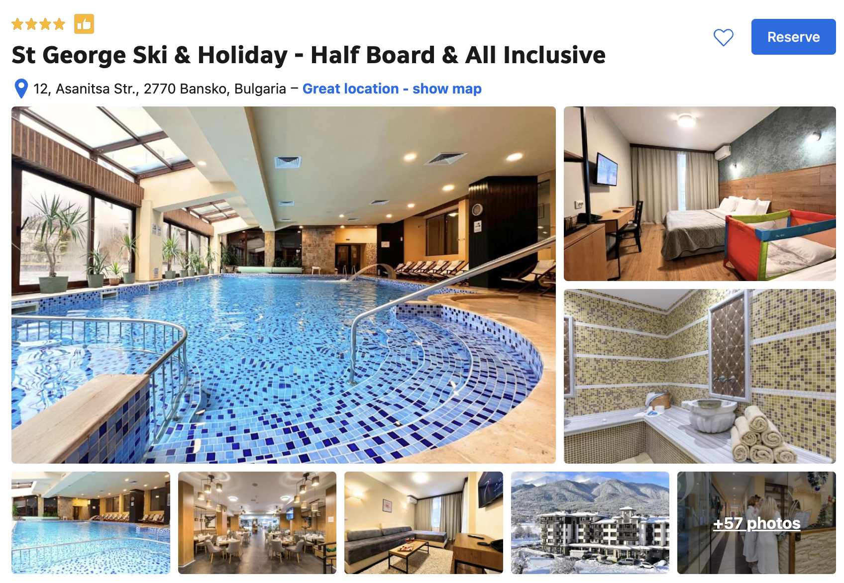St. George Ski & Holiday hotel screenshot